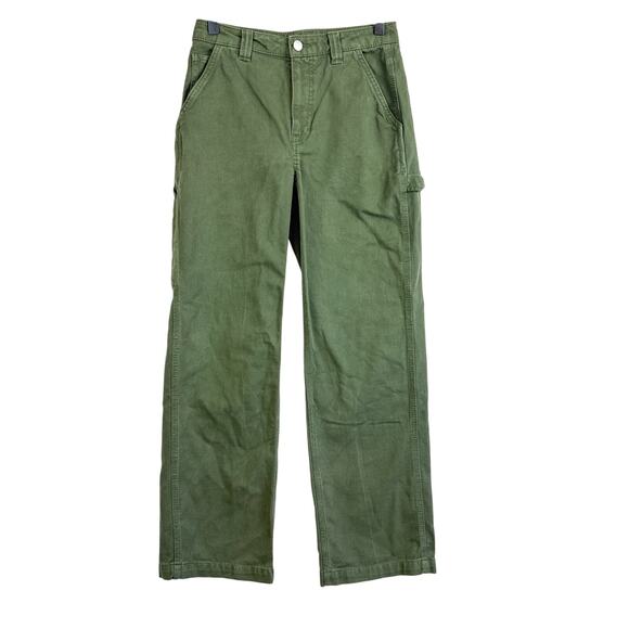 TNA Pants - TNA Aritzia Greenwich Carpenter Pants Green Straight Leg 29” - 0